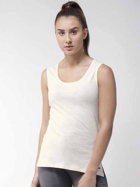 Alcis Women Off-White Solid Top | Alcis