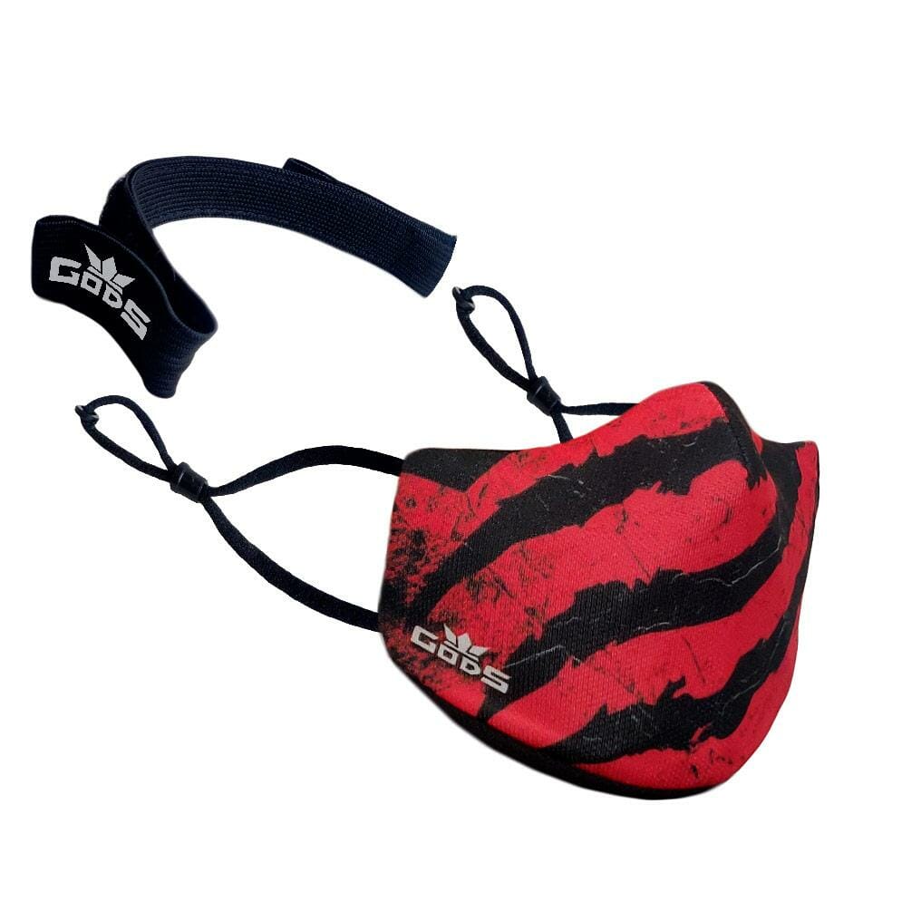 Xator Combat Face Protector Mask - Red Black Claw
