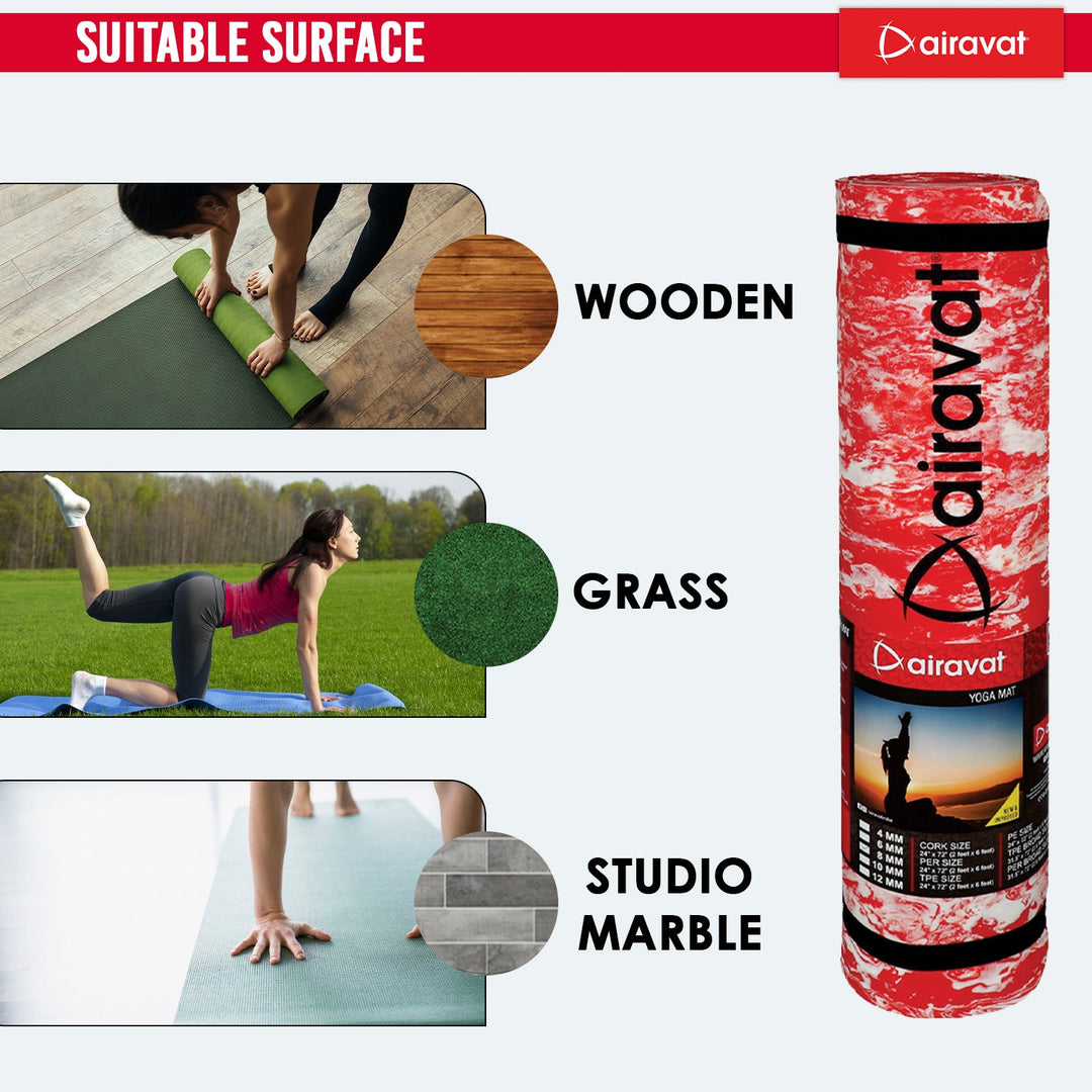 MARBLE 6MM YOGA MAT (PER) WITH BAG