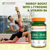 Pure Nutrition ZMA  Zinc, Magnesium & Vitamin B6 Tablets