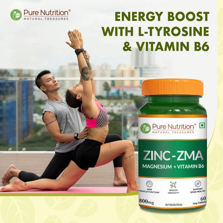 Pure Nutrition ZMA  Zinc, Magnesium & Vitamin B6 Tablets
