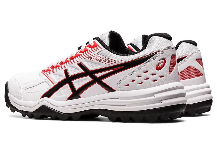 Asics Gel Lethal Field Men's Cricket Shoes - White/Classic Red - KIBI SPORTS