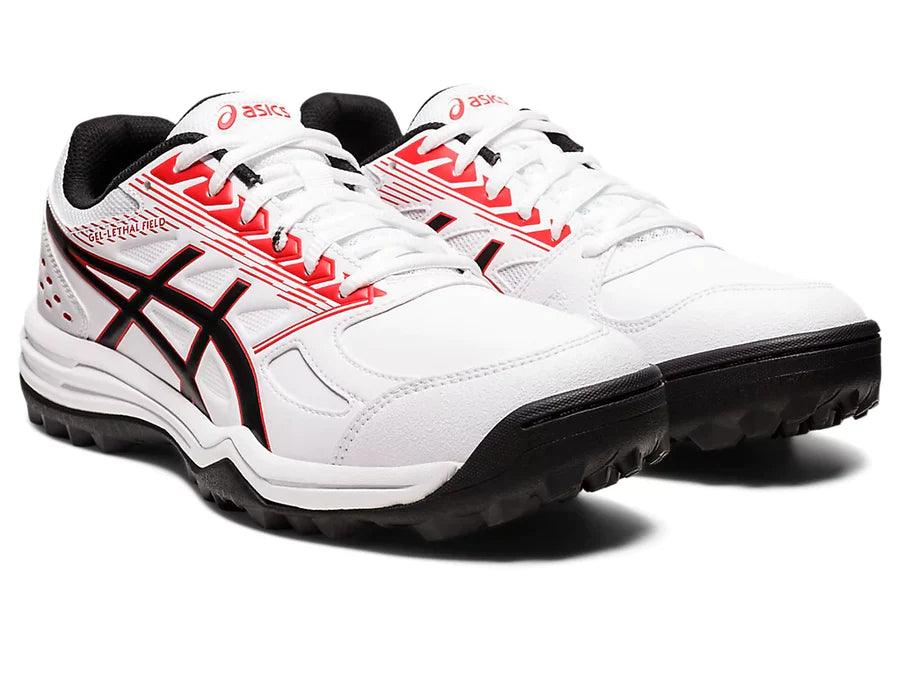 Asics Gel Lethal Field Men's Cricket Shoes - White/Classic Red - KIBI SPORTS