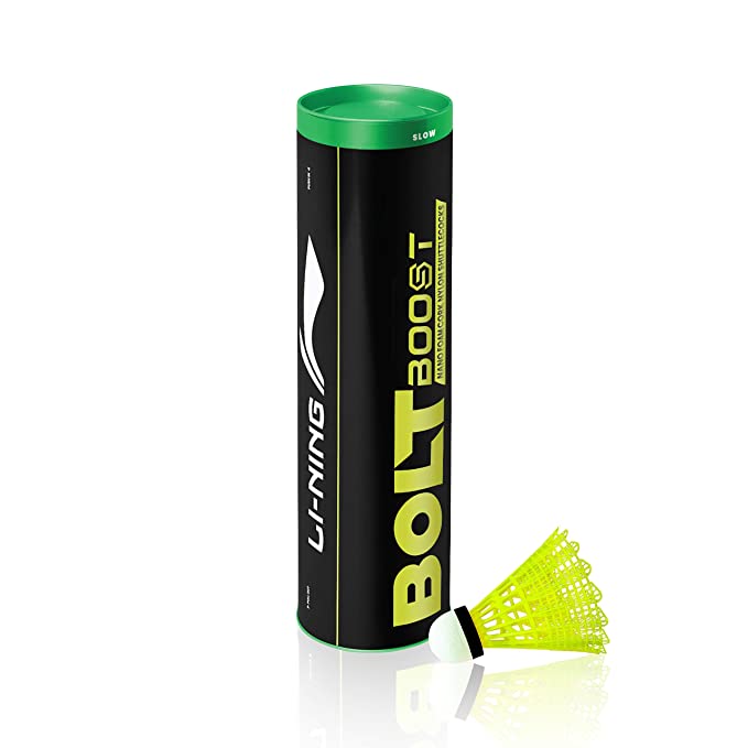 Li-Ning Bolt Boost 6 in 1 Nylon Shuttlecock Yellow | KIBI Sports Li-Ning