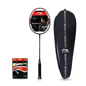 Li-Ning Turbo X-50-G4 Carbon-Graphite Badminton Racquet with Free String and Cover | KIBI Sports Li-Ning