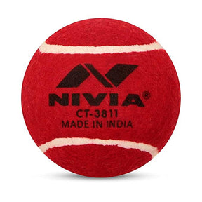 Nivia Heavy Tennis Ball Cricket Ball (Pack of 12 balls)