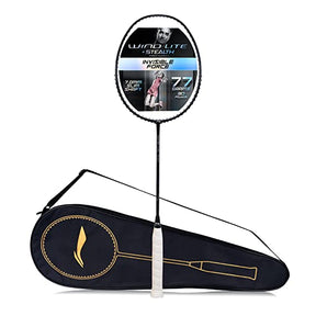 Li-Ning Wind Lite Stealth Carbon Fibre Strung Badminton Racket with Free Full Cover (Powered By Windstorm) | KIBI Sports Li-Ning