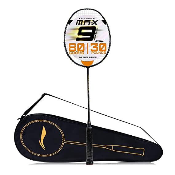 Li-Ning G-Force Superlite Max 9 Carbon Fibre Badminton Racket with Free Full Cover(80 Grams. 30 Lbs) | KIBI Sports - KIBI SPORTS
