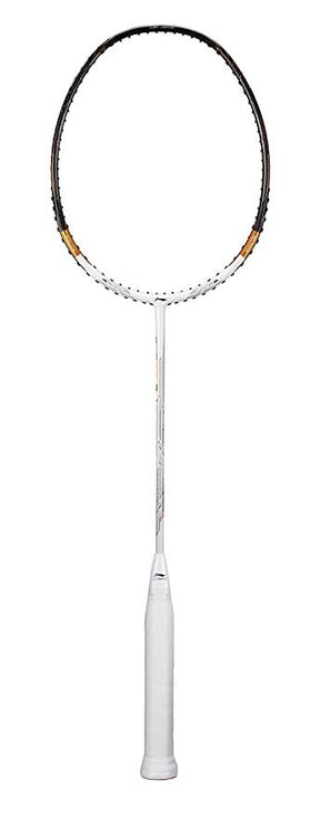 Li-Ning Tectonic 7 Full-Carbon Fiber Badminton Racket, Unstrung (White/Gold) | KIBI Sports - KIBI SPORTS