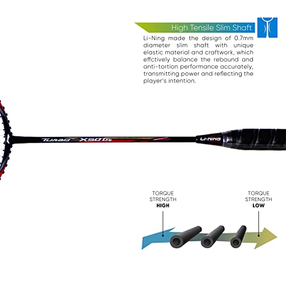 Li-Ning Turbo X 70 G4 Strung Graphite Badminton Racquet (Black/Lime) with Free Full Racket Cover | KIBI Sports Li-Ning