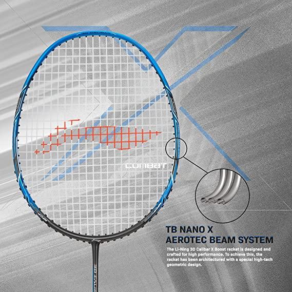 Li-Ning 3D Calibar X Combat Carbon Graphite Strung Racquets, 85 Grams, 30 Lbs String Tension and Free Full Cover | KIBI Sports - KIBI SPORTS