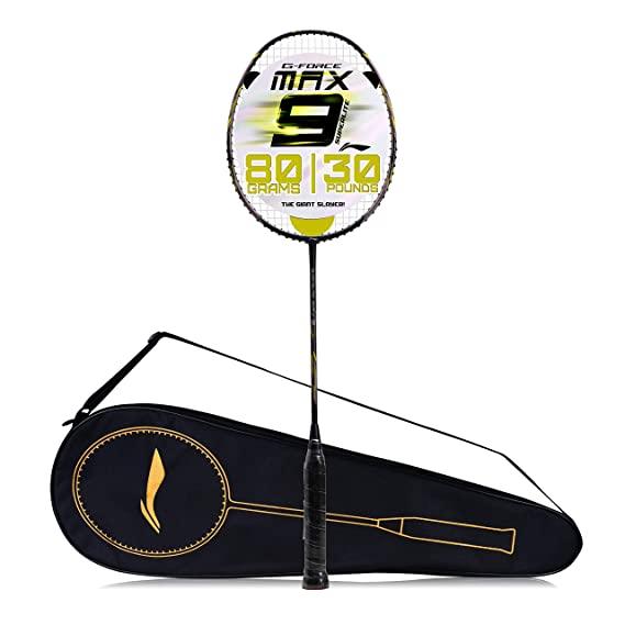 Li-Ning G-Force Superlite Max 9 Carbon Fibre Badminton Racket with Free Full Cover(80 Grams. 30 Lbs) | KIBI Sports - KIBI SPORTS