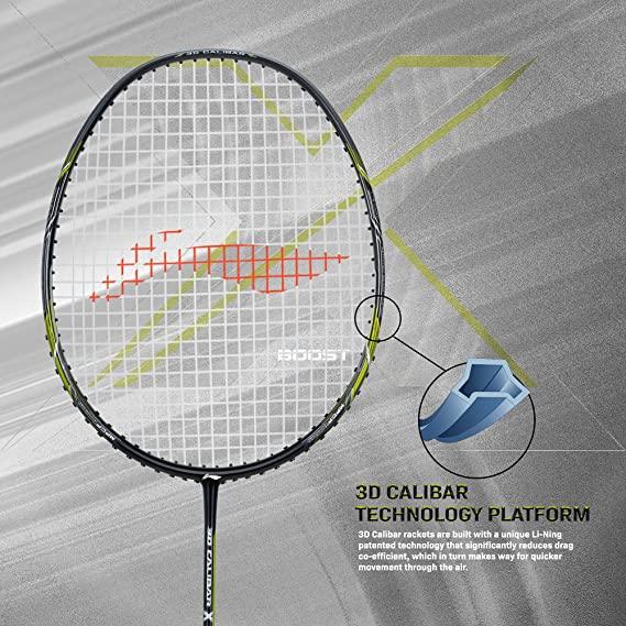 Li-Ning 3D Calibar X Combat Carbon Graphite Strung Racquets, 85 Grams, 30 Lbs String Tension and Free Full Cover | KIBI Sports - KIBI SPORTS