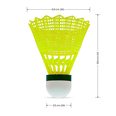 Li-Ning Bolt Boost 6 in 1 Nylon Shuttlecock Yellow | KIBI Sports Li-Ning