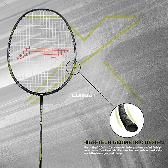 Li-Ning 3D Calibar X Combat Carbon Graphite Strung Racquets, 85 Grams, 30 Lbs String Tension and Free Full Cover | KIBI Sports - KIBI SPORTS