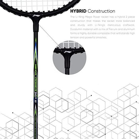 Li-Ning Mega Power Badminton Racquet with Smash Power Frame with Free Full Cover | KIBI Sports - KIBI SPORTS