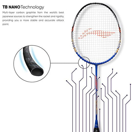 Li-Ning Turbo 99 Carbon Fibre Racket with Free Full Cover (84 Grams. 30 lbs. ) | KIBI Sports - KIBI SPORTS