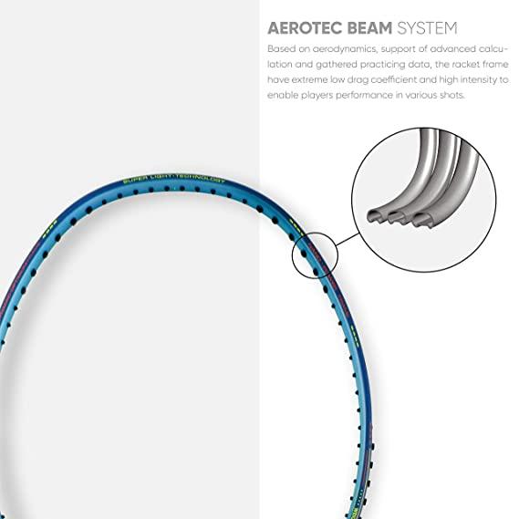 Li-Ning Wind Lite 700 Carbon Fibre Unstrung Badminton Racket with Full Cover, Navy/Red, s1 | KIBI Sports - KIBI SPORTS