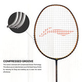 Li-Ning Wind Lite Stealth Carbon Fibre Strung Badminton Racket with Free Full Cover (Powered By Windstorm) | KIBI Sports Li-Ning