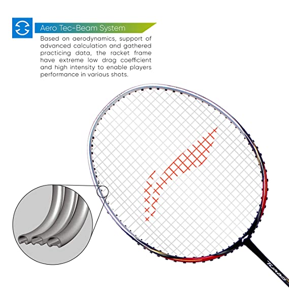 Li-Ning Turbo X 70 G4 Strung Graphite Badminton Racquet (Black/Lime) with Free Full Racket Cover | KIBI Sports Li-Ning