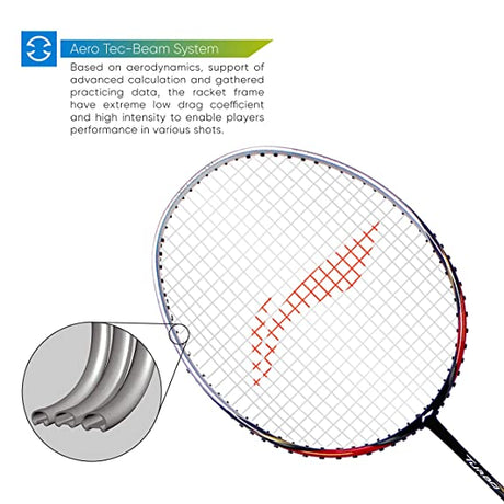 Li-Ning Turbo X 70 G4 Strung Graphite Badminton Racquet (Black/Lime) with Free Full Racket Cover | KIBI Sports Li-Ning