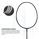Li-Ning Wind Lite Stealth Carbon Fibre Strung Badminton Racket with Free Full Cover (Powered By Windstorm) | KIBI Sports Li-Ning