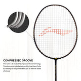 Li-Ning Wind Lite Stealth Carbon Fibre Strung Badminton Racket with Free Full Cover (Powered By Windstorm) | KIBI Sports Li-Ning