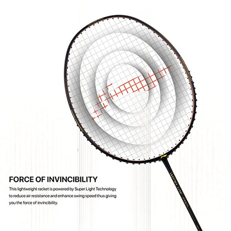 Li-Ning Wind Lite Stealth Carbon Fibre Strung Badminton Racket with Free Full Cover (Powered By Windstorm) | KIBI Sports Li-Ning
