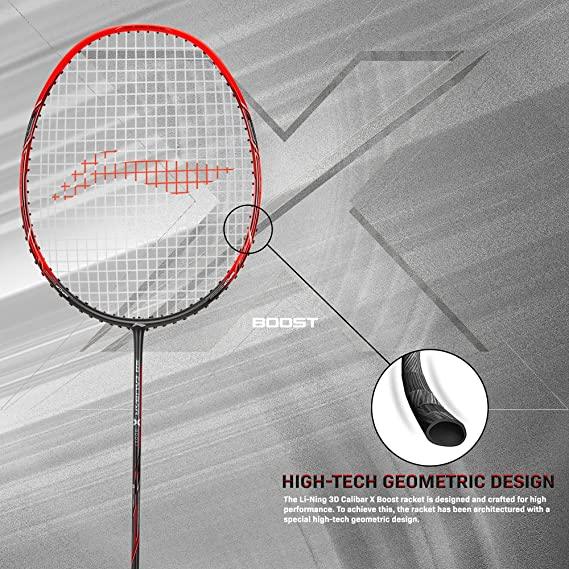 Li-Ning 3D Calibar X Boost Carbon Graphite Strung Racquet, 83 Grams, 30 Lbs String Tension and Free Full Cover | KIBI Sports - KIBI SPORTS