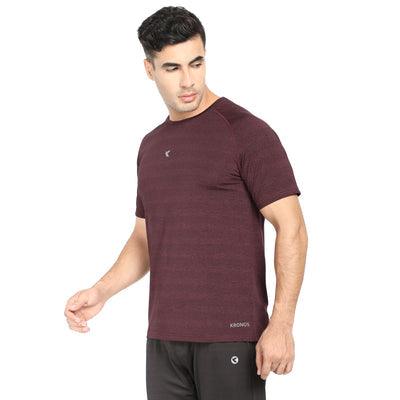 Kronos BRE-EAZY Workout TEE | Men's | Maroon | KIBI Sports - KIBI SPORTS