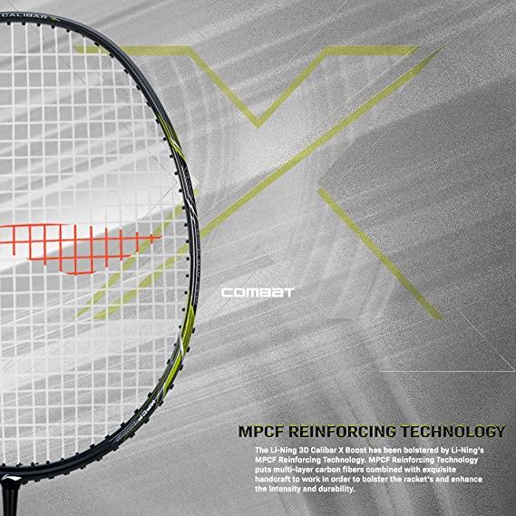 Li-Ning 3D Calibar X Combat Carbon Graphite Strung Racquets, 85 Grams, 30 Lbs String Tension and Free Full Cover | KIBI Sports - KIBI SPORTS
