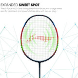Li-Ning G-Force Extra Strong 9000 Carbon Fibre Badminton Racquet with Free Full Cover(35 LBS Ultra HIGH Tension) | KIBI Sports Li-Ning