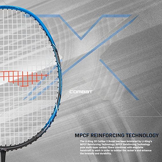 Li-Ning 3D Calibar X Combat Carbon Graphite Strung Racquets, 85 Grams, 30 Lbs String Tension and Free Full Cover | KIBI Sports - KIBI SPORTS