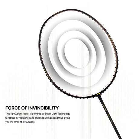 Li-Ning Wind Lite Stealth Carbon Fibre Strung Badminton Racket with Free Full Cover (Powered By Windstorm) | KIBI Sports Li-Ning