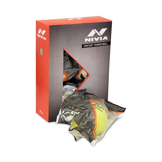 Nivia Cricket Tennis Ball (Pack of 12 balls) | KIBI Sports - KIBI SPORTS