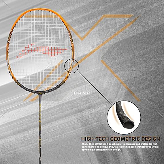 Li-Ning 3D Calibar X Boost Carbon Graphite Strung Racquet, 83 Grams, 30 Lbs String Tension and Free Full Cover | KIBI Sports - KIBI SPORTS