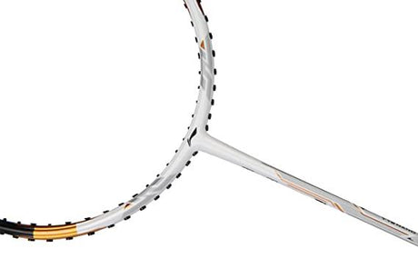 Li-Ning Tectonic 7 Full-Carbon Fiber Badminton Racket, Unstrung (White/Gold) | KIBI Sports - KIBI SPORTS