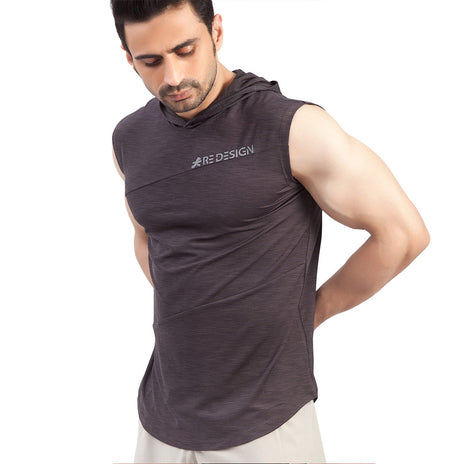 ReDesign Cutsleeve Gym T-Shirt Hoodie | Men | KIBI Sports ReDesign