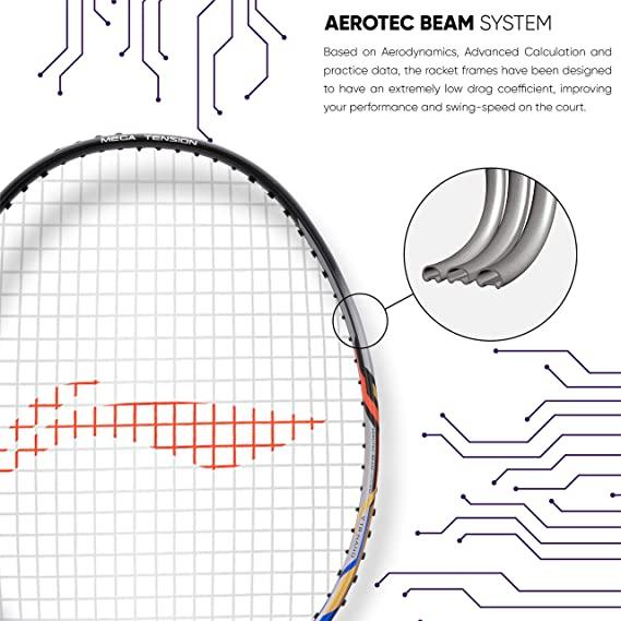 Li-Ning Turbo 99 Carbon Fibre Racket with Free Full Cover (84 Grams. 30 lbs. ) | KIBI Sports - KIBI SPORTS