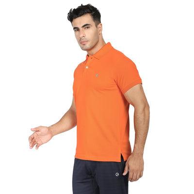 Kronos Cotton Polo All Seasons | Men's | Tangerine | KIBI Sports - KIBI SPORTS