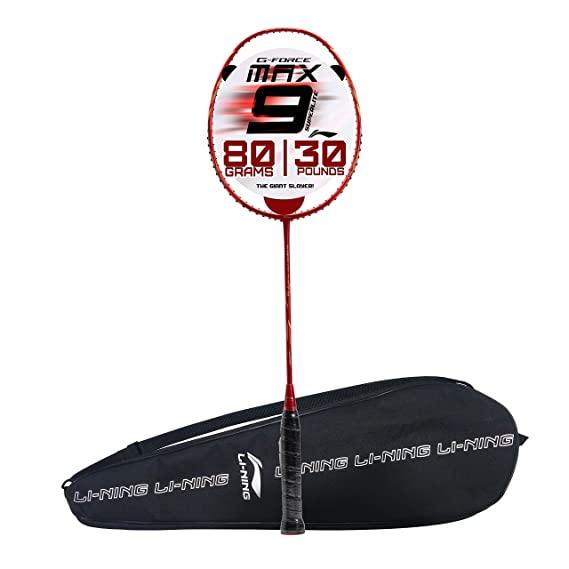 Li-Ning G-Force Superlite Max 9 Carbon Fibre Badminton Racket with Free Full Cover(80 Grams. 30 Lbs) | KIBI Sports - KIBI SPORTS