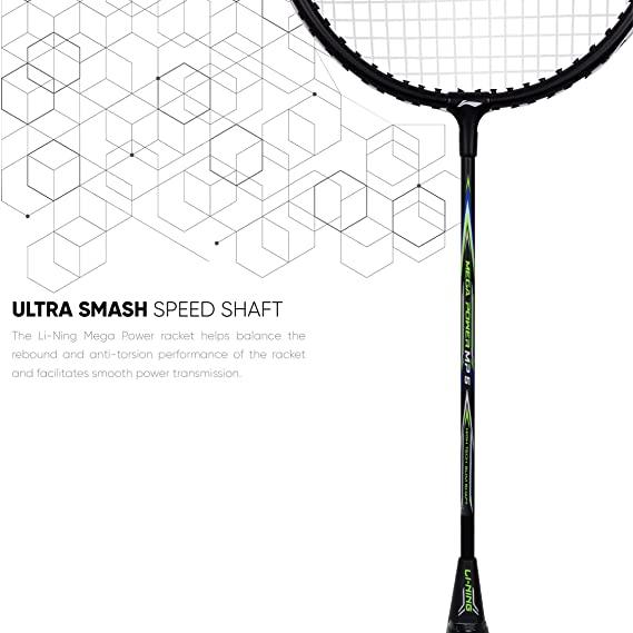 Li-Ning Mega Power Badminton Racquet with Smash Power Frame with Free Full Cover | KIBI Sports - KIBI SPORTS