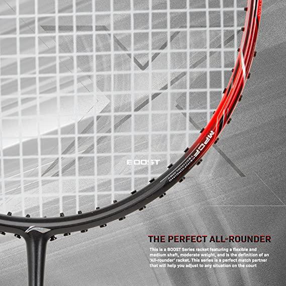 Li-Ning 3D Calibar X Boost Carbon Graphite Strung Racquet, 83 Grams, 30 Lbs String Tension and Free Full Cover | KIBI Sports - KIBI SPORTS