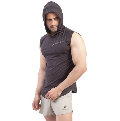 ReDesign Cutsleeve Gym T-Shirt Hoodie | Men | KIBI Sports ReDesign