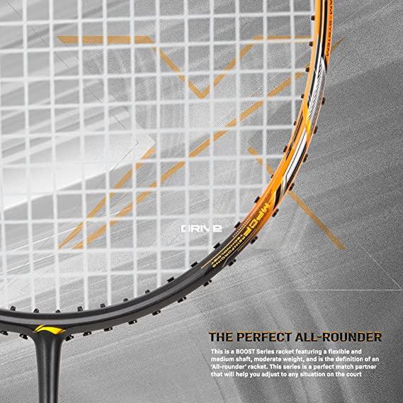 Li-Ning 3D Calibar X Boost Carbon Graphite Strung Racquet, 83 Grams, 30 Lbs String Tension and Free Full Cover | KIBI Sports - KIBI SPORTS