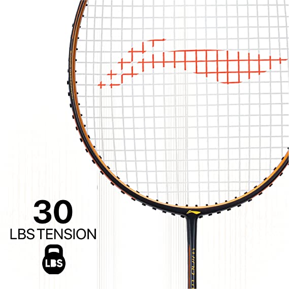 Li-Ning Wind Lite Stealth Carbon Fibre Strung Badminton Racket with Free Full Cover (Powered By Windstorm) | KIBI Sports Li-Ning