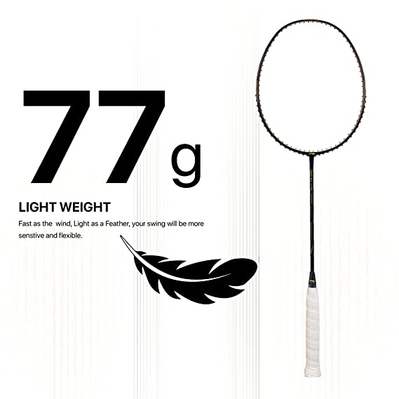 Li-Ning Wind Lite Stealth Carbon Fibre Strung Badminton Racket with Free Full Cover (Powered By Windstorm) | KIBI Sports Li-Ning