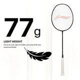 Li-Ning Wind Lite Stealth Carbon Fibre Strung Badminton Racket with Free Full Cover (Powered By Windstorm) | KIBI Sports Li-Ning