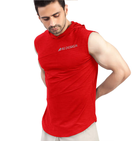 ReDesign Cutsleeve Gym T-Shirt Hoodie | Men | KIBI Sports ReDesign