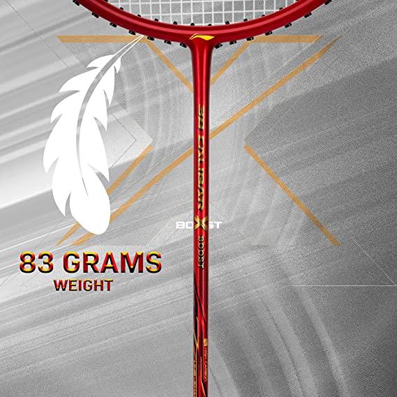 Li-Ning 3D Calibar X Boost Carbon Graphite Strung Racquet, 83 Grams, 30 Lbs String Tension and Free Full Cover | KIBI Sports - KIBI SPORTS